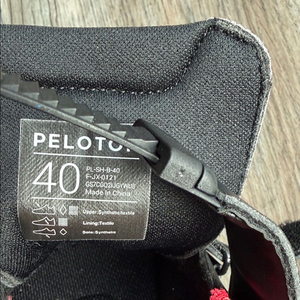 Peloton cycling Black and Red Sneakers - Picture 2 of 6
